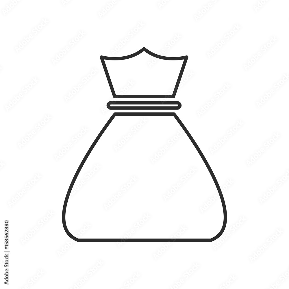 bag money cash bank economy finance icon vector illustration bag money cash bank economy finance icon vector illustration