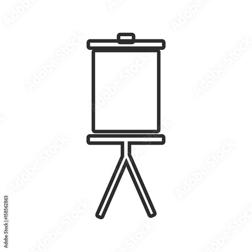 blank presentation board stand empty icon vector illustration