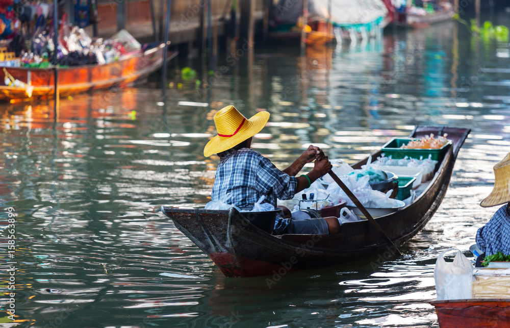 Obraz premium Floating market