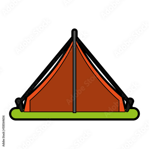 camping tent icon image vector illustration design 