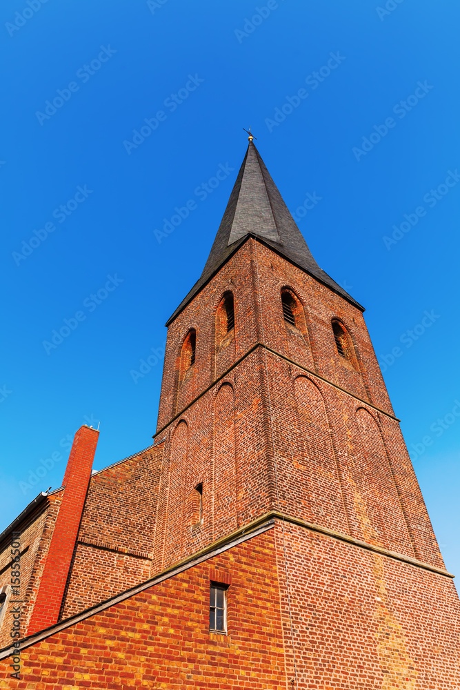 old brick church in Bedburg Alt-Kaster, Germany