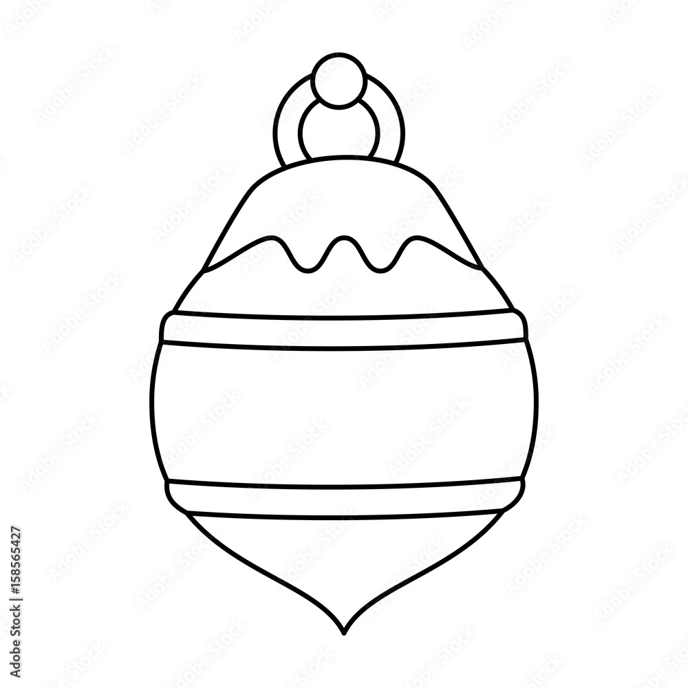 ball ornament christmas related icon image vector illustration design black line ball ornament christmas related icon image vector illustration design black line