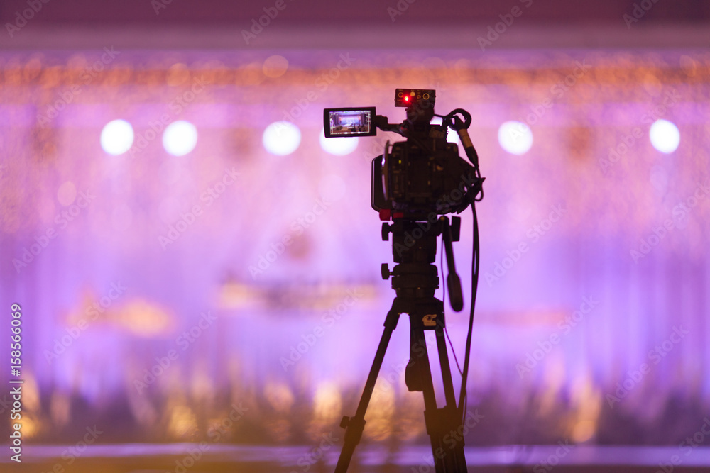 Camcorder at Fashion show Wedding fair out of focus,blur background Stock  Photo | Adobe Stock