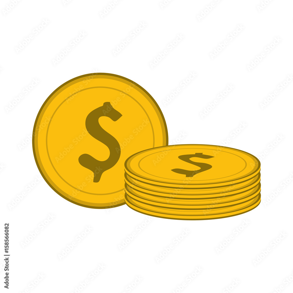 dollar coins icon image vector illustration design dollar coins icon image vector illustration design