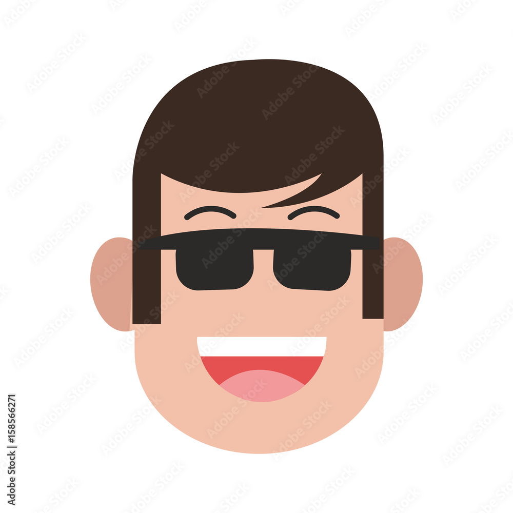 happy smiling man with sunglasses icon image vector illustration design happy smiling man with sunglasses icon image vector illustration design