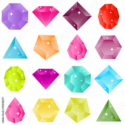 A set of precious stones