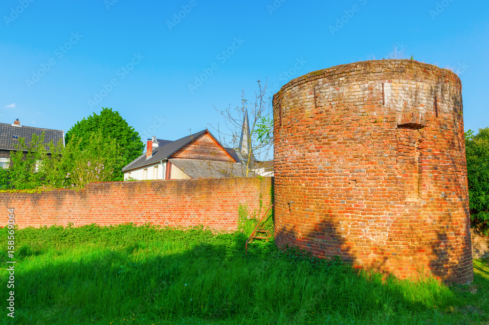 historic town wall of Bedburg Alt-Kaster, Germany historic town wall of Bedburg Alt-Kaster, Germany