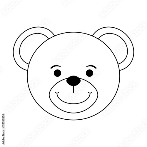 teddy bear baby or shower related icon image vector illustration design black line © Jemastock