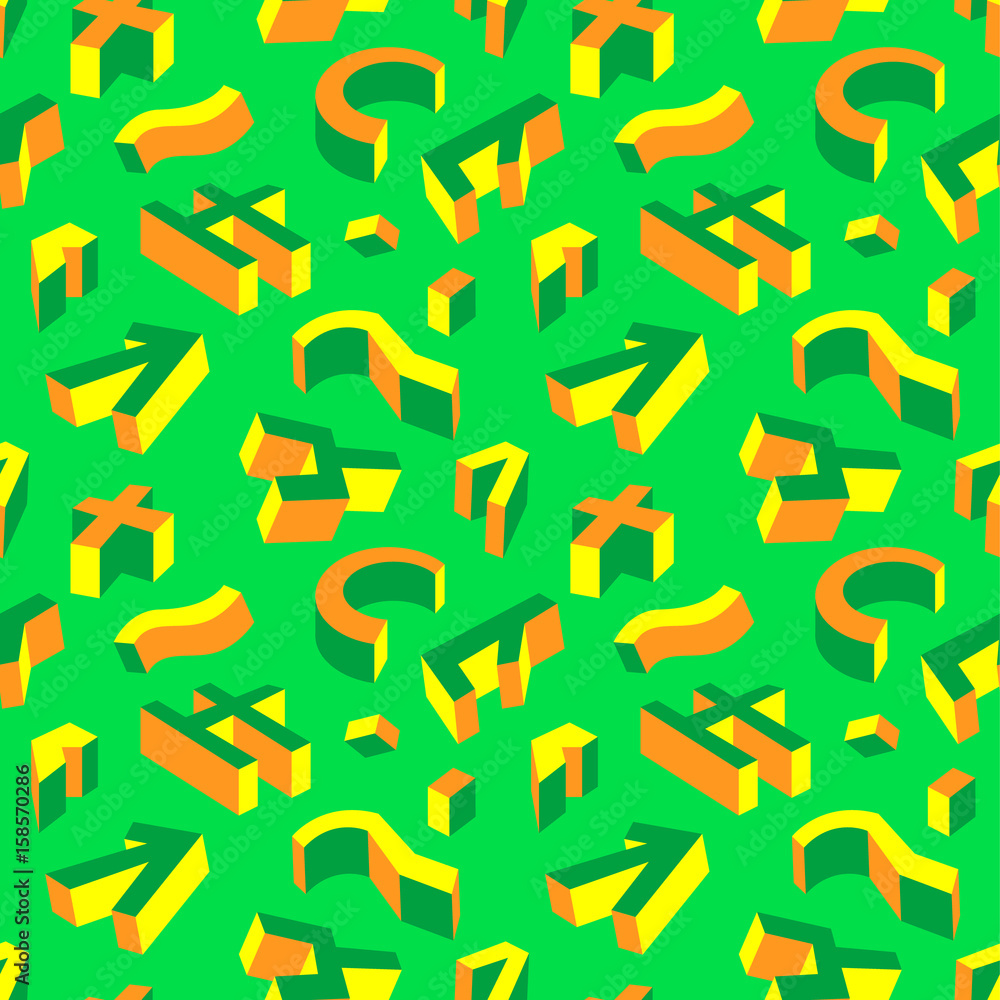 Abstract geometric seamless pattern. Background with three-dimensional shapes. Abstract geometric seamless pattern. Background with three-dimensional shapes.