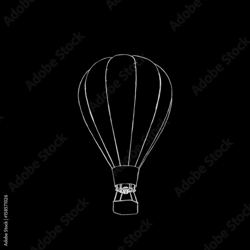 Hot air balloon. Isolated o...