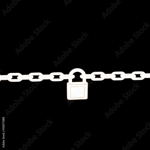 Padlock connecting chains.I...