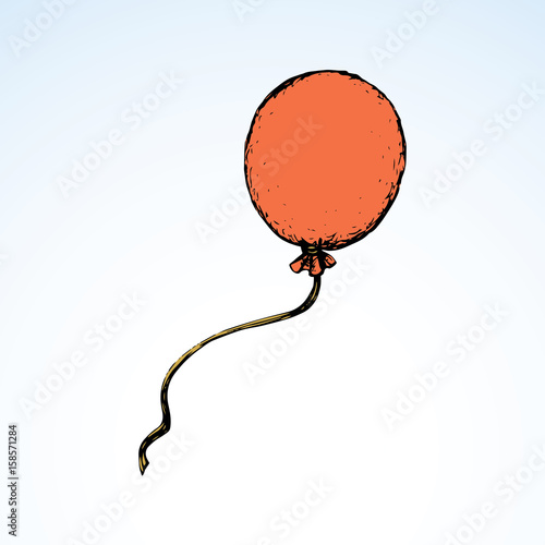 Inflatable balloon. Vector drawing