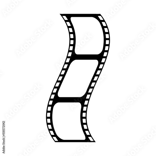 video tape segment icon image vector illustration design black line