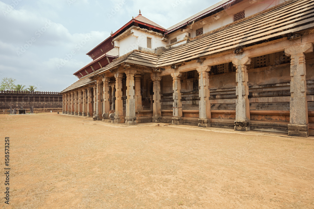Outside view of the Temple of Thousand Pillars in Moodabidri