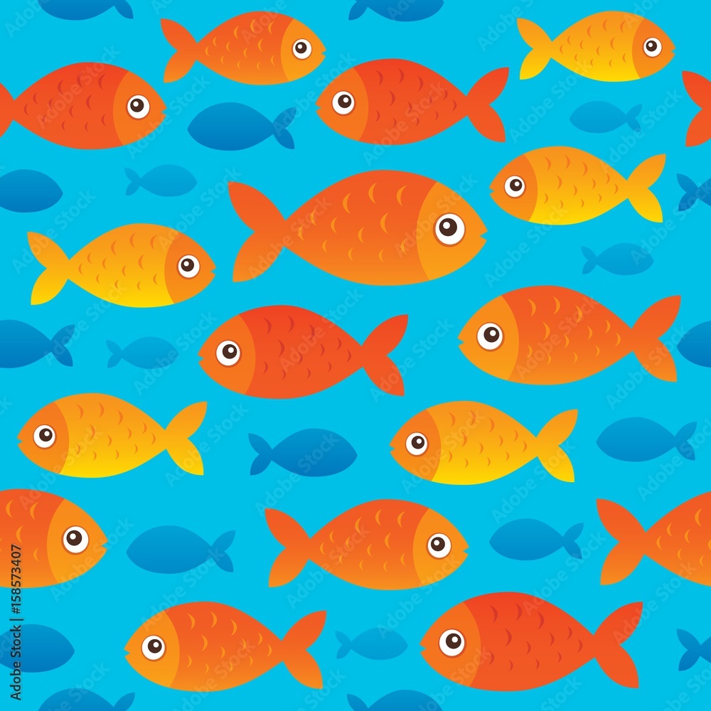 Seamless background stylized fishes 2 Seamless background stylized fishes 2