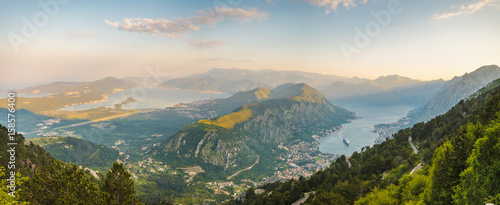 Kotor bay seen from above, Montenegro