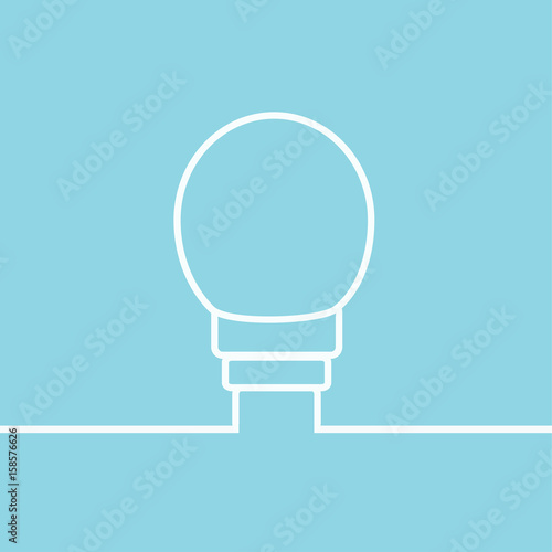 The light bulbs idea on bluelight background