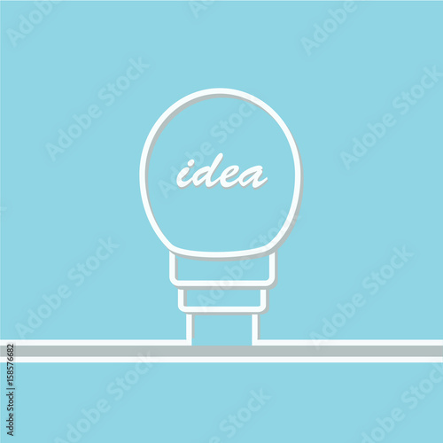 The light bulbs idea on bluelight background