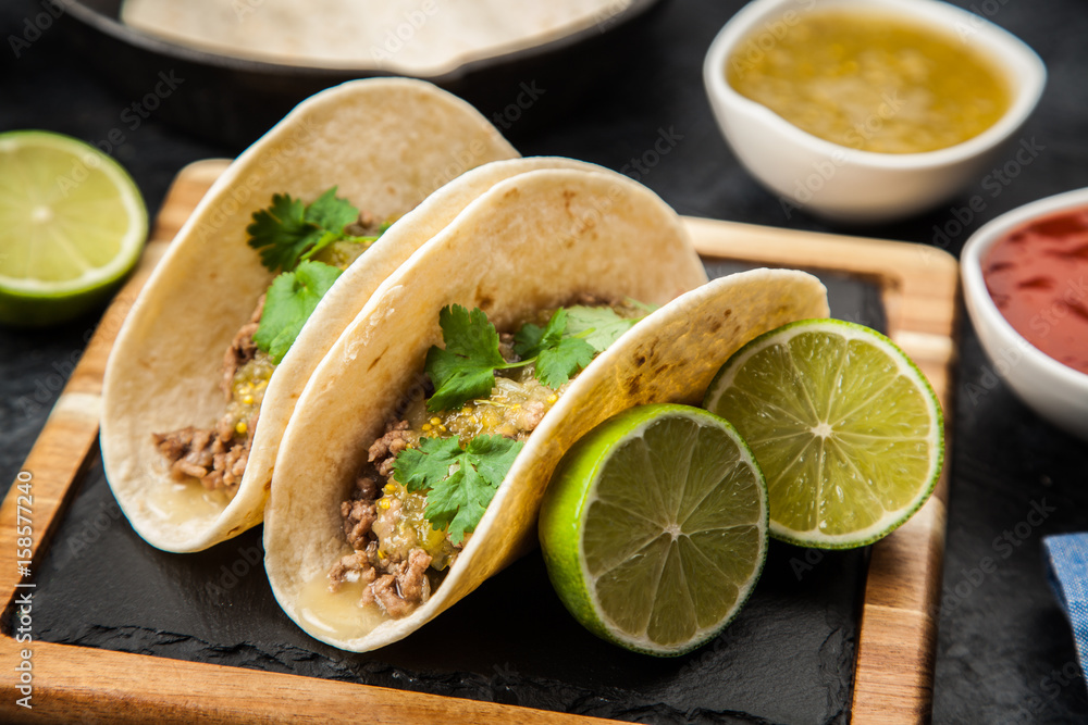 Mexican tacos with beef Mexican tacos with beef