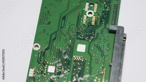 Electronic circuit board rotating presentation photo