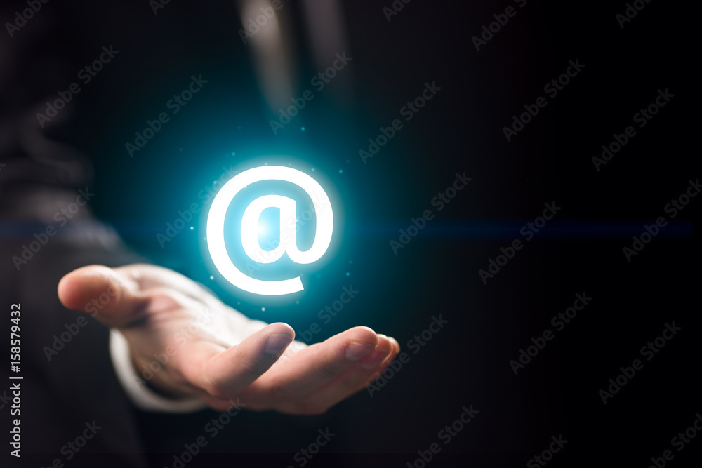 Man's hand holds internet sign Man's hand holds internet sign