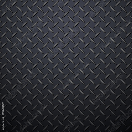 Dark metal background, corrugated sheet metal, vector illustration