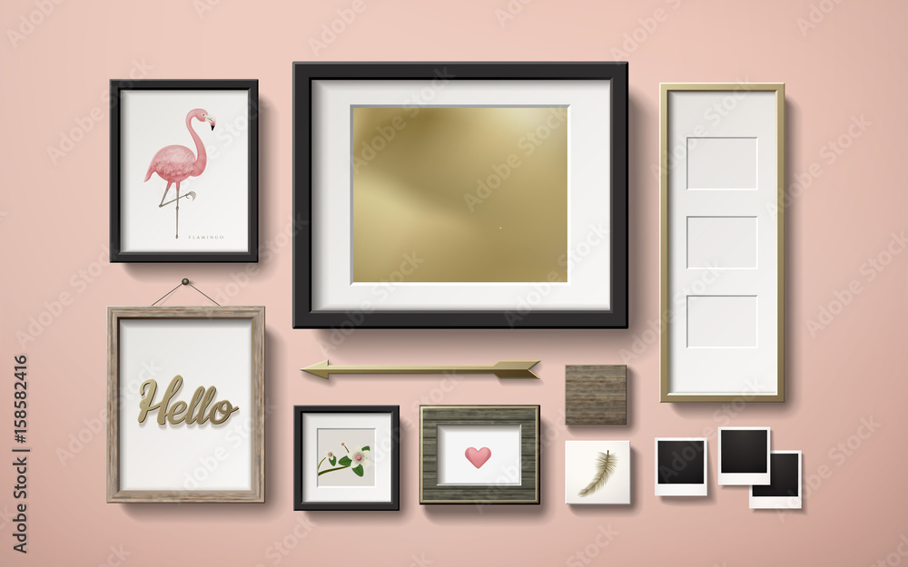 Фотография beautiful photo frames and deco
