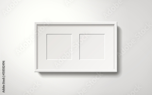 Isolated blank white frame