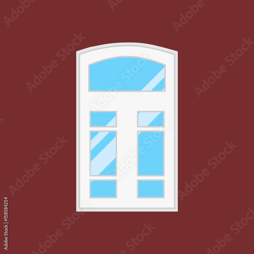 window type. For interior and exterior use. Flat style.