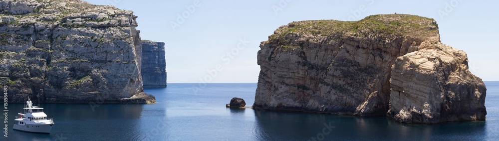 Dwejra Bay, Gozo island. Malta, Europe.
