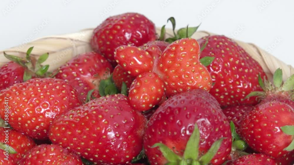 red strawberries rotate red strawberries rotate