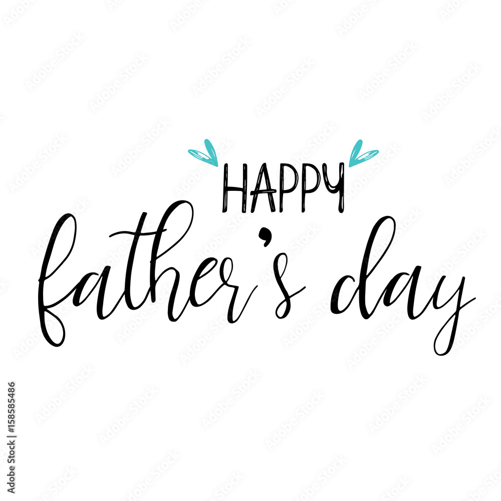 Hand lettering set of father's day , Hand drawn typography lettering phrase , Vector illustration on white background Hand lettering set of father's day , Hand drawn typography lettering phrase , Vector illustration on white background