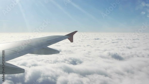 Airplane wing flying plane