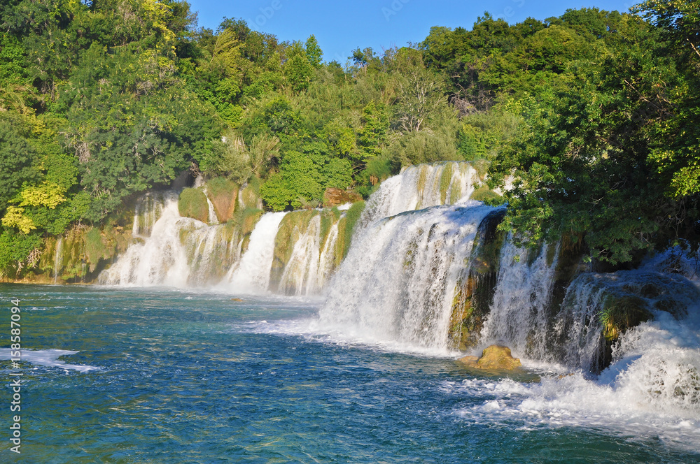 Waterfalls in national Park Krka in Croatia