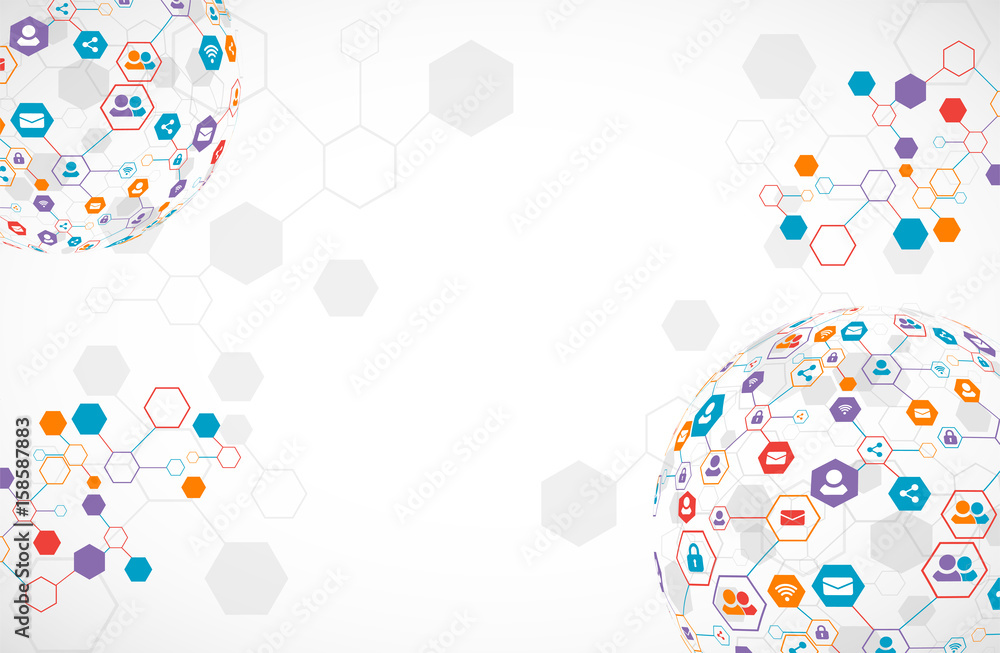 Social media vector background. Network concept. Social media vector background. Network concept.