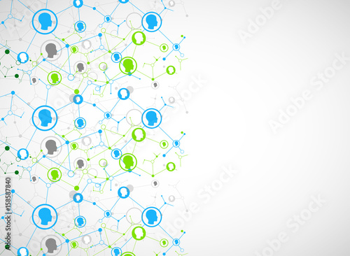 Social media vector background. Network concept.