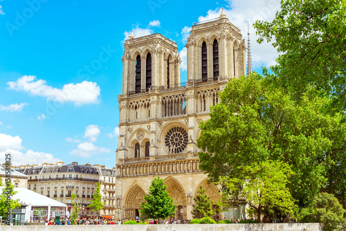 Notre-Dame de Paris (French for "Our Lady of Paris") is a medieval Catholic cathedral on the Cite Island in Paris, France