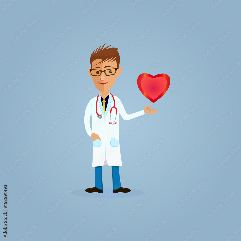 Funny cartoon doctor Funny cartoon doctor