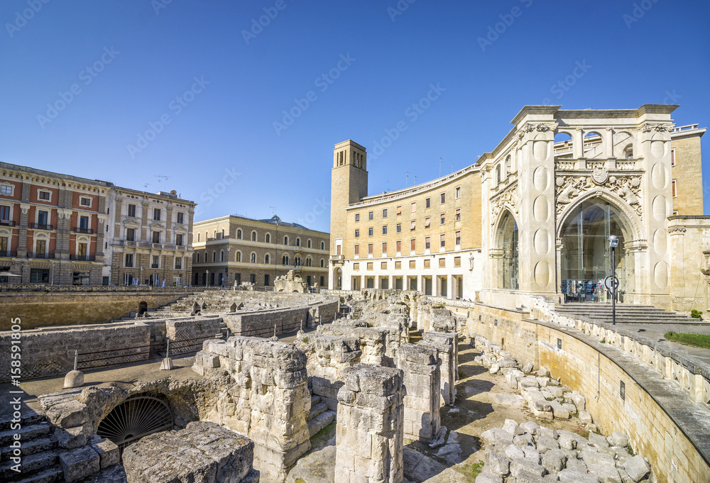 Ancient amphitheater Lecce, Puglia, Italy