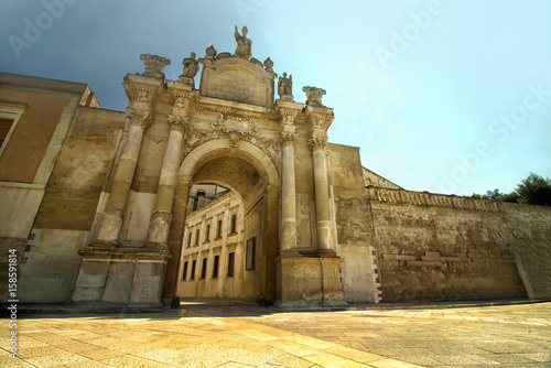 Porta Rudiae leading to historic Lecce, Puglia, Italy photo