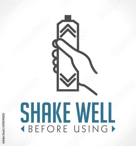 Shake well before using icon
