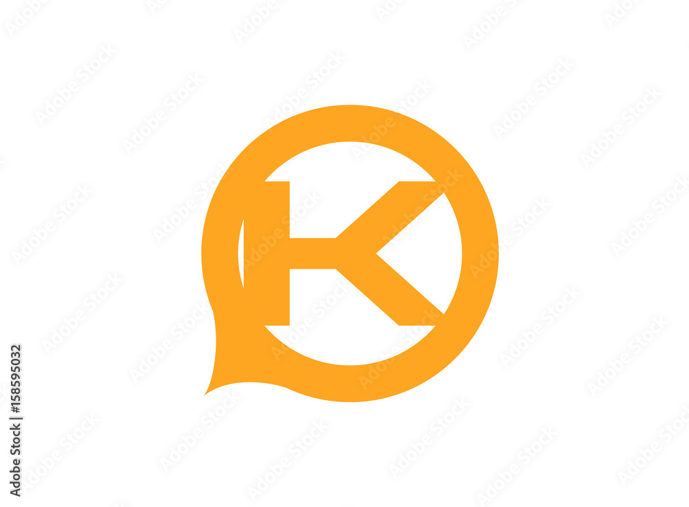 Obraz premium Letter K logo design 