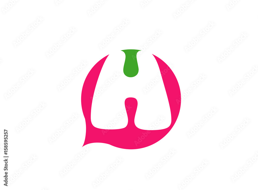 Obraz premium Abstract letter H logo design template 