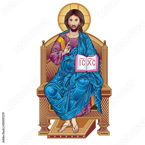 jesus on throne color