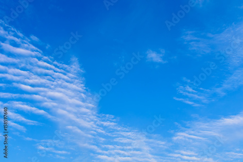 The bright blue sky and little white cloud