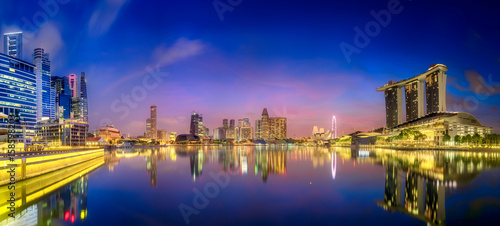 Photography Singapore skyline background