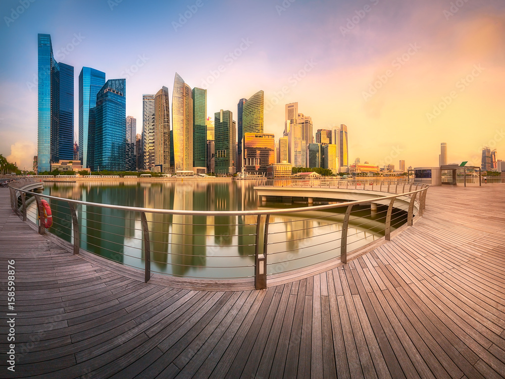 Obraz premium Singapore skyline background