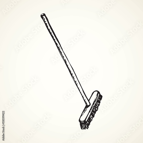 Broom. Vector drawing