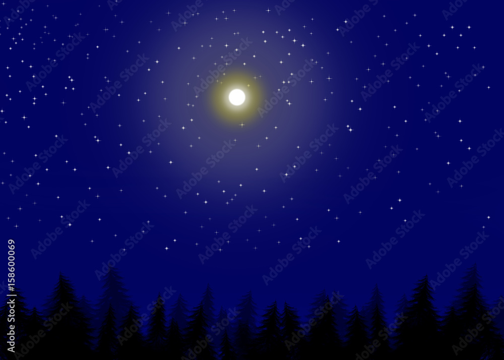 Naklejka premium Full moon