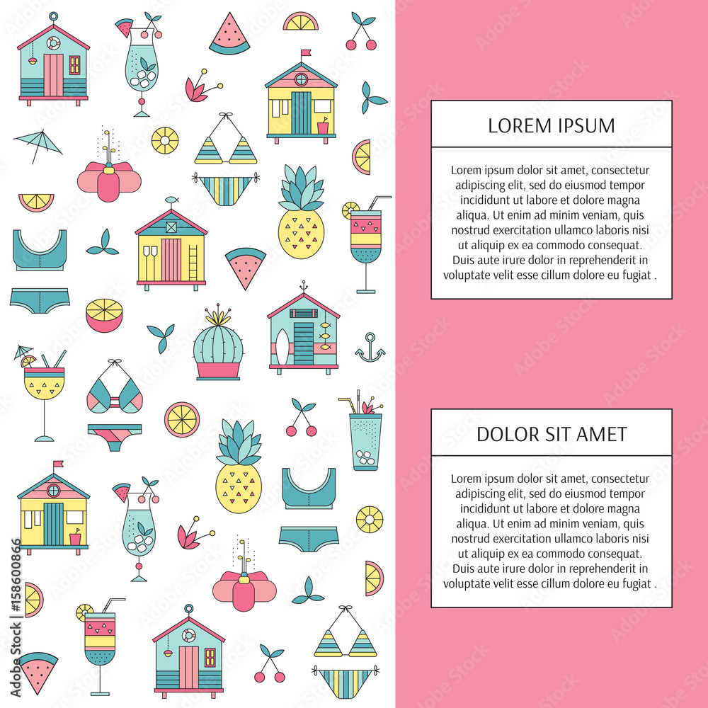 Summer beach banner Summer beach banner